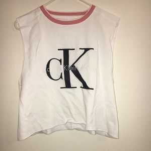 White Calvin Klein sleeveless Tee